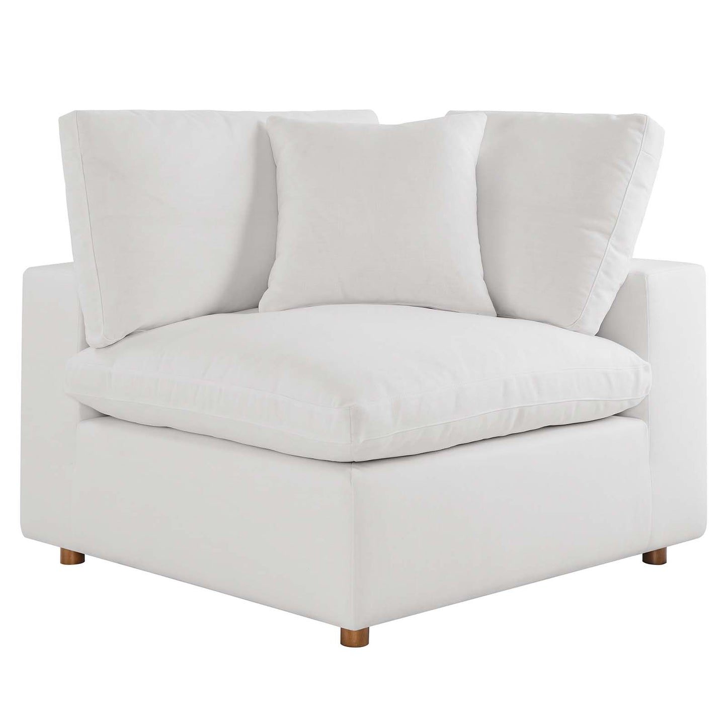 Commix Down Filled Overstuffed 4 Piece Sectional Sofa Set Pure White EEI-3356-PUW