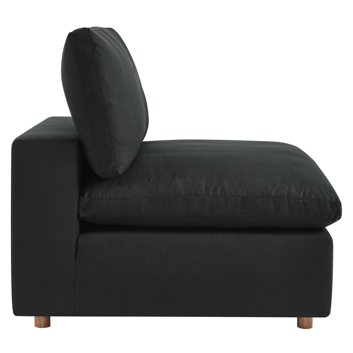 Commix Down Filled Overstuffed 5-Piece Armless Sectional Sofa Black EEI-3360-BLK