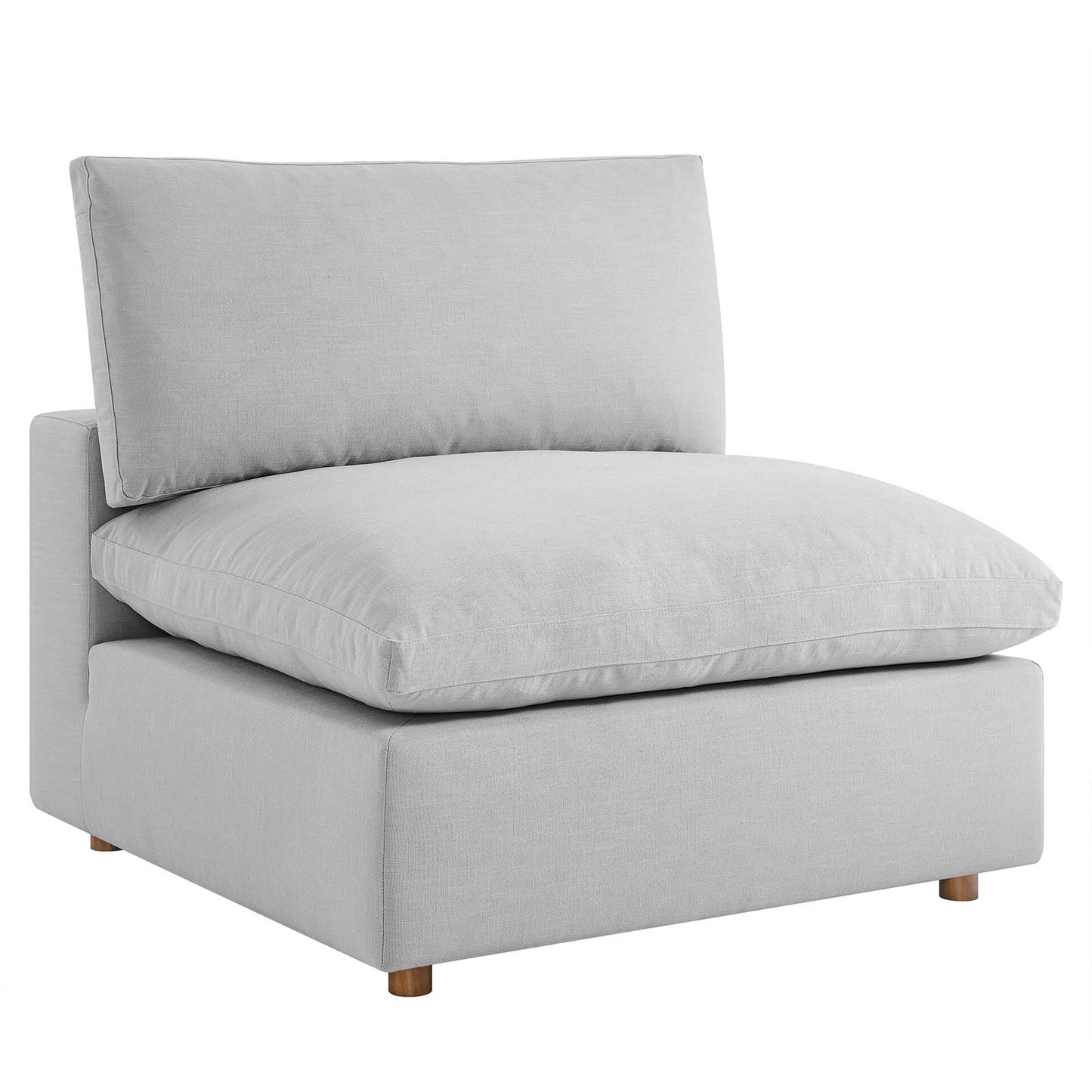Commix Down Filled Overstuffed 5-Piece Armless Sectional Sofa Light Gray EEI-3360-LGR