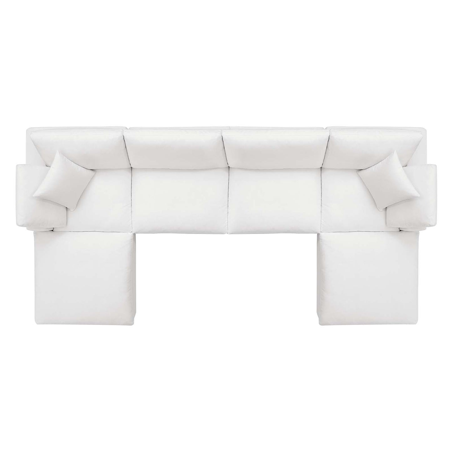 Commix Down Filled Overstuffed 6-Piece Sectional Sofa Pure White EEI-3362-PUW