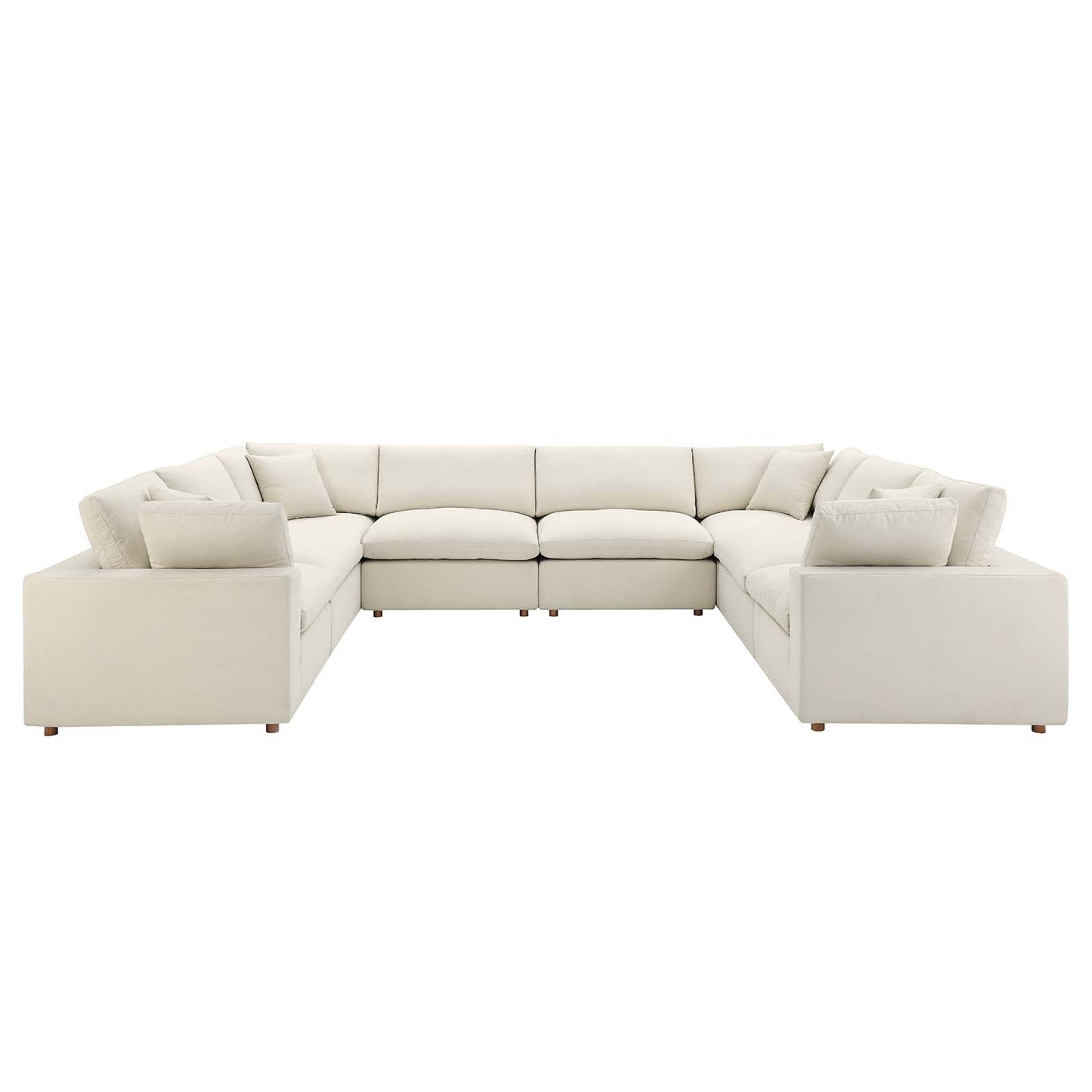 Commix Down Filled Overstuffed 8-Piece Sectional Sofa Light Beige EEI-3363-LBG