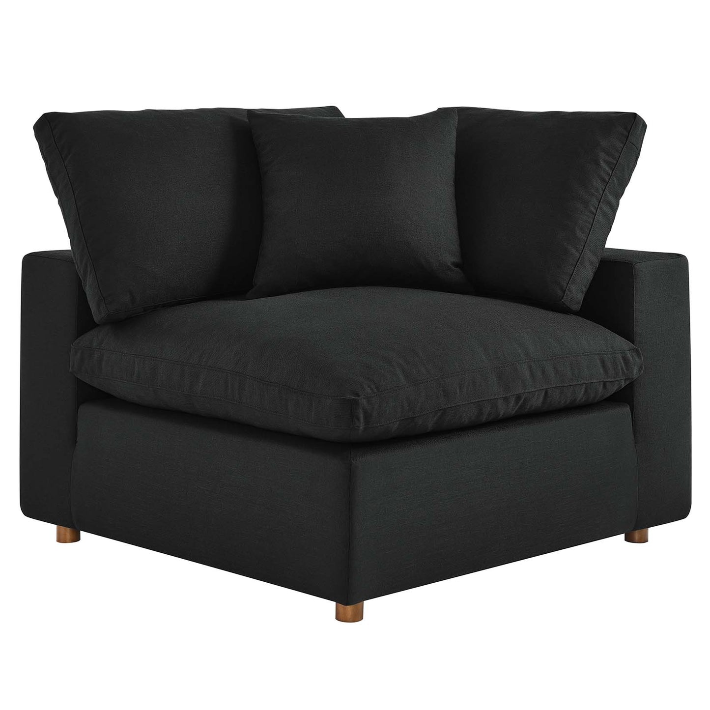 Commix Down Filled Overstuffed 7-Piece Sectional Sofa Black EEI-3364-BLK