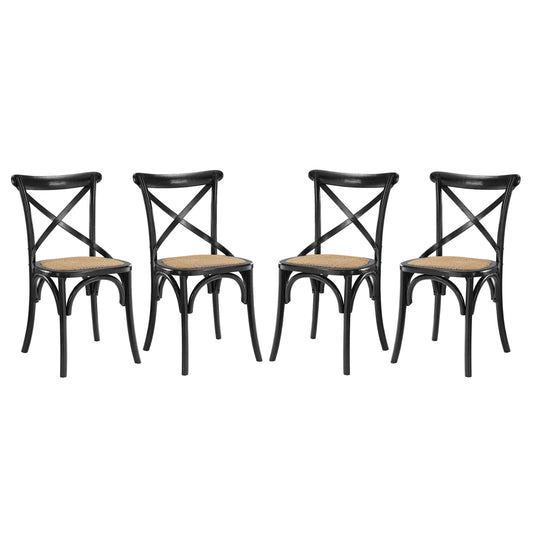 Gear Dining Side Chair Set of 4 Black EEI-3482-BLK