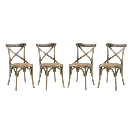 Gear Dining Side Chair Set of 4 Gray EEI-3482-GRY