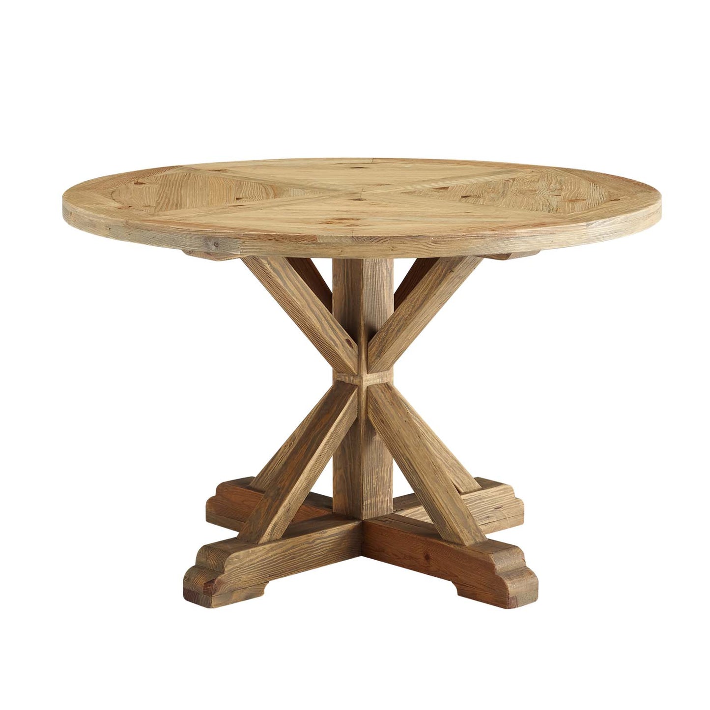 Stitch Round Pine Wood Dining Table