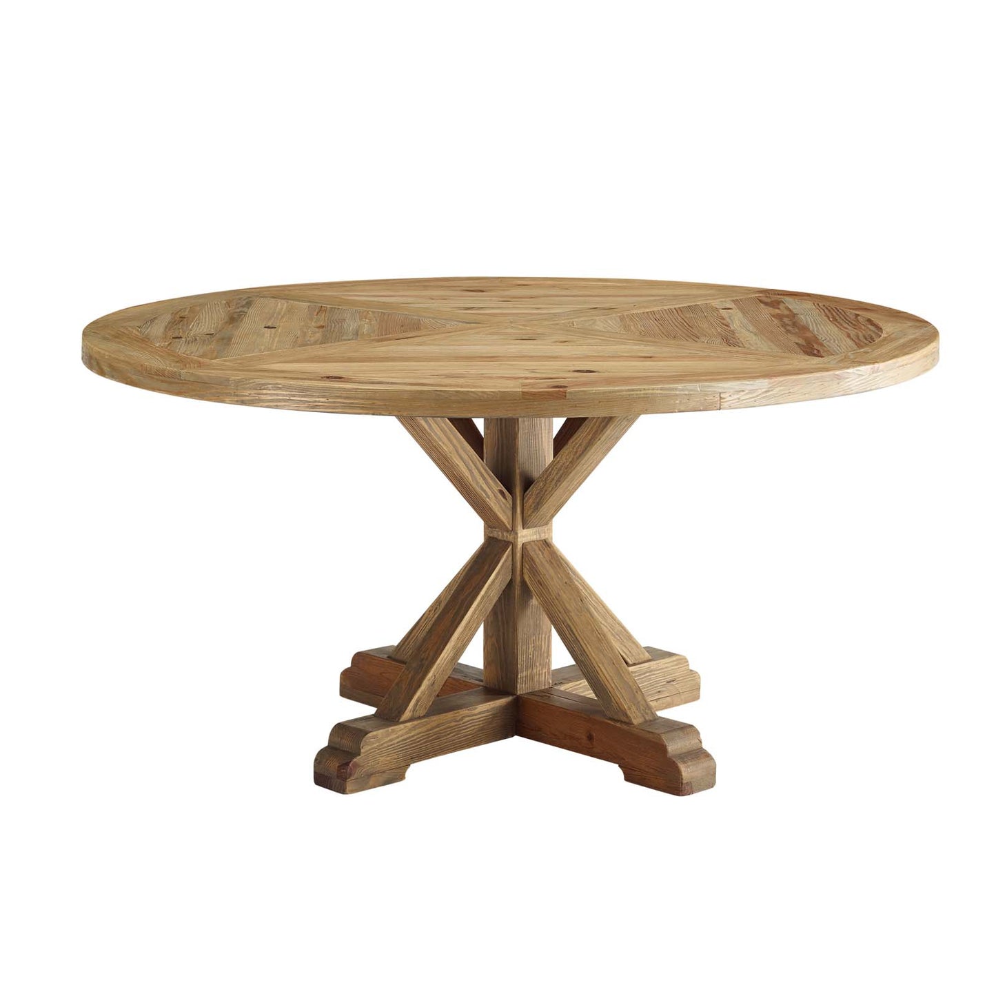 Stitch Round Pine Wood Dining Table