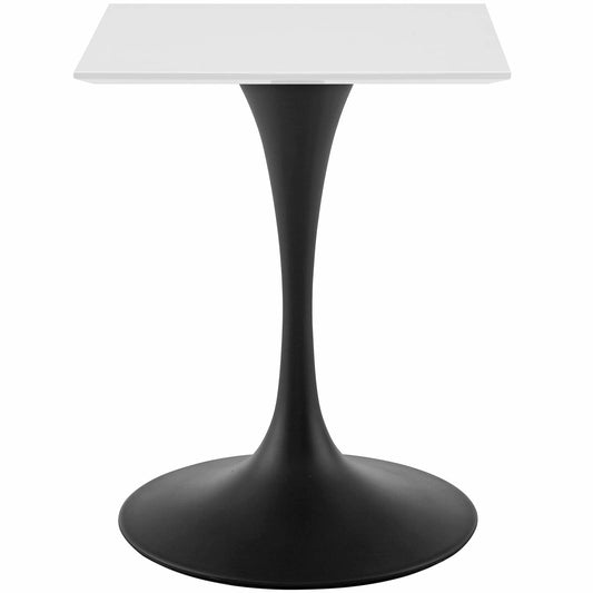 Lippa 24" Square Wood Top Dining Table Black White
