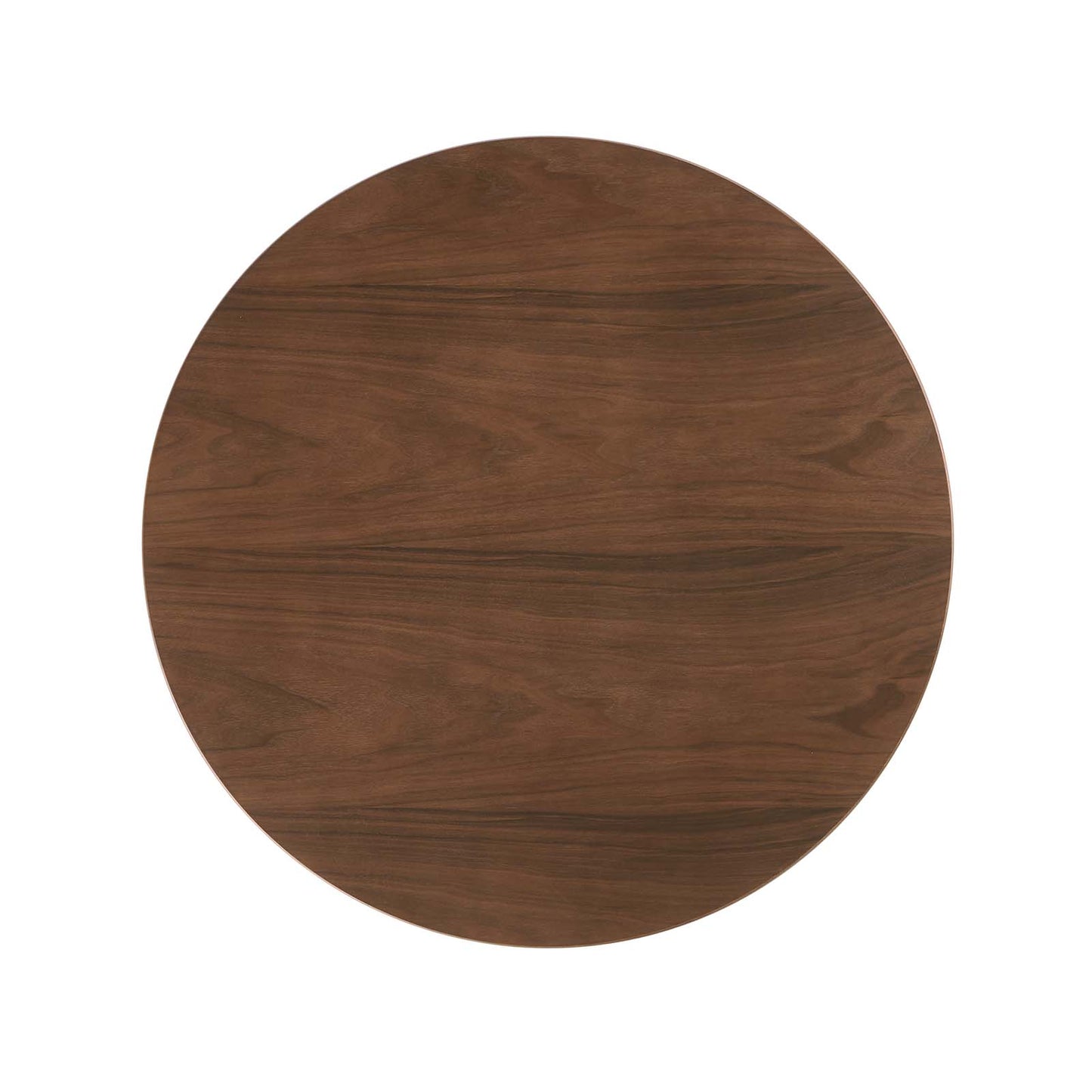 Lippa 36" Round Wood Grain Dining Table Black Walnut
