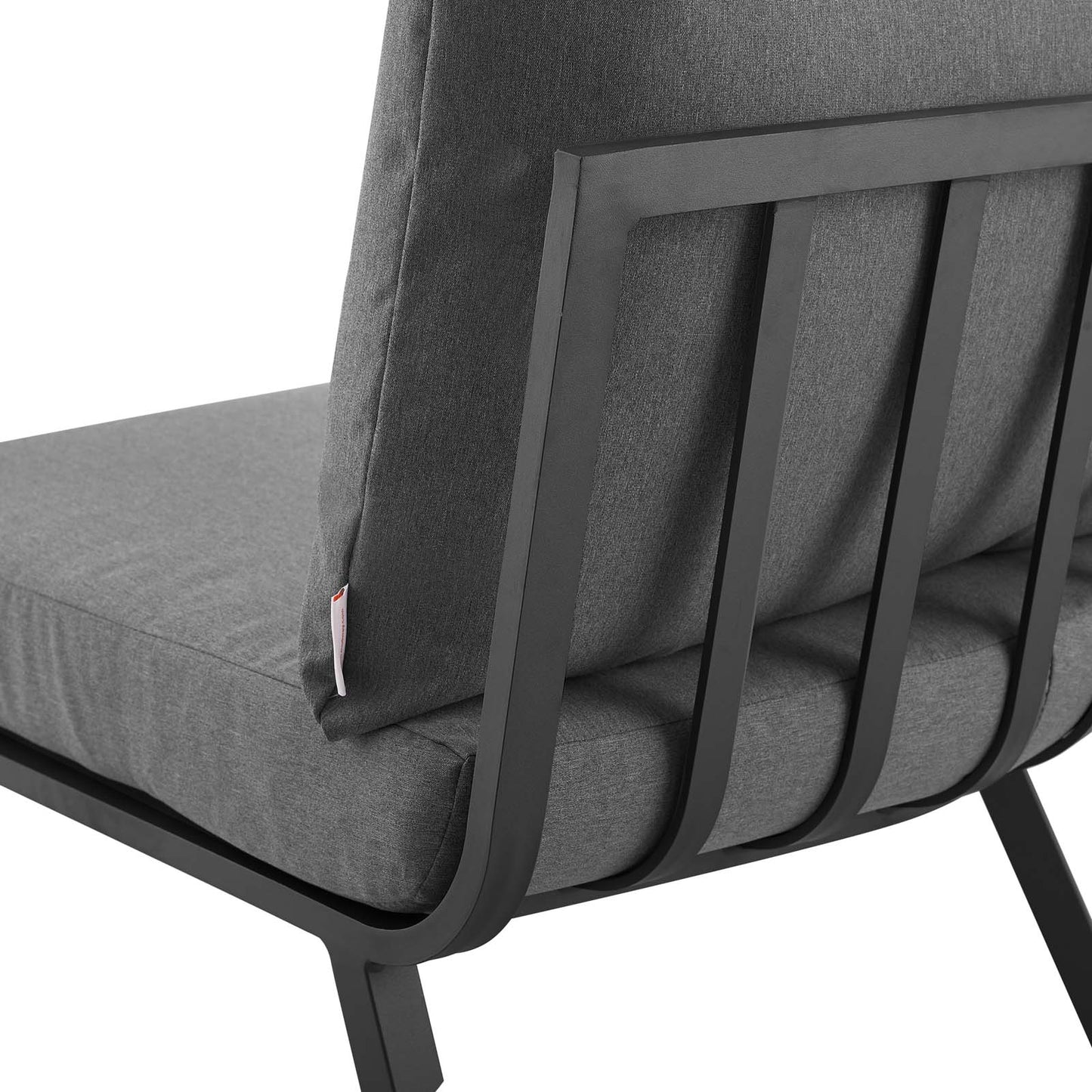 Riverside Outdoor Patio Aluminum Corner Chair Gray Charcoal