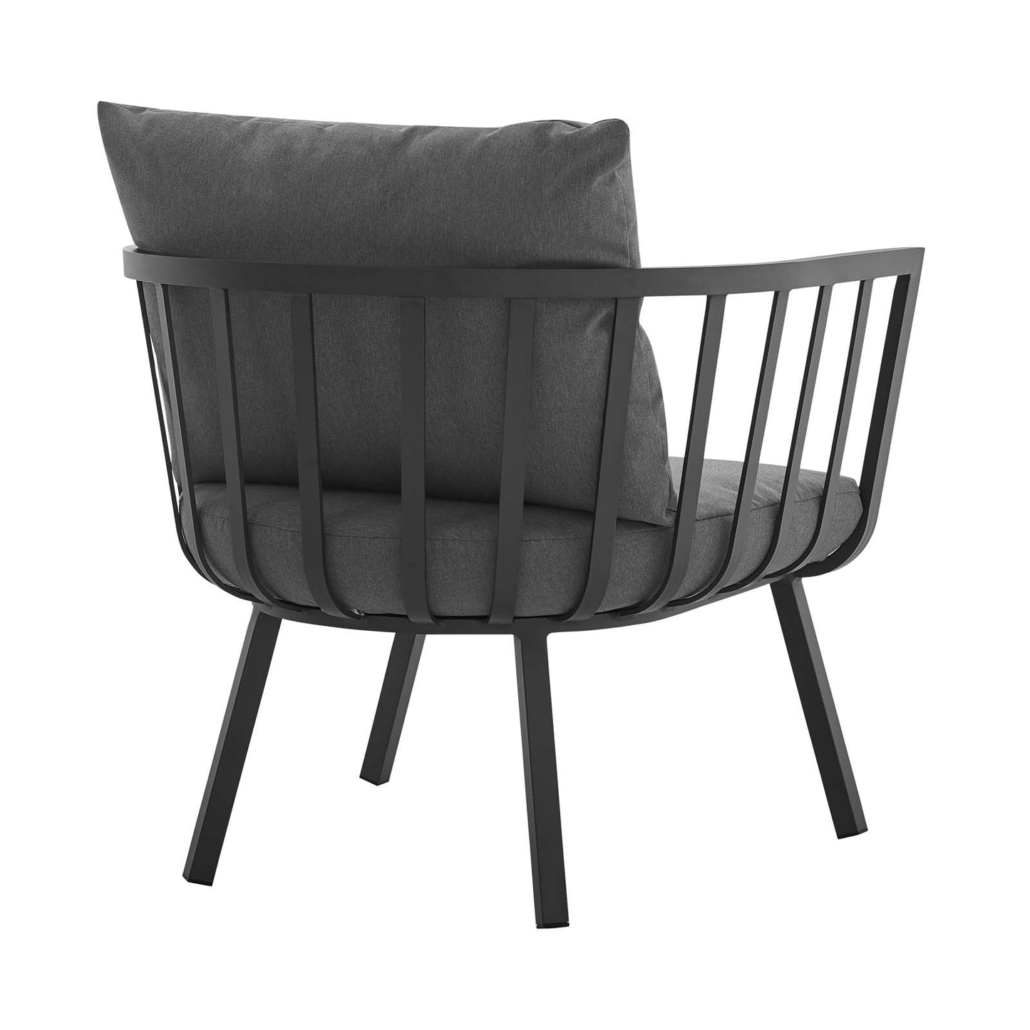 Riverside 6 Piece Outdoor Patio Aluminum Set Gray Charcoal