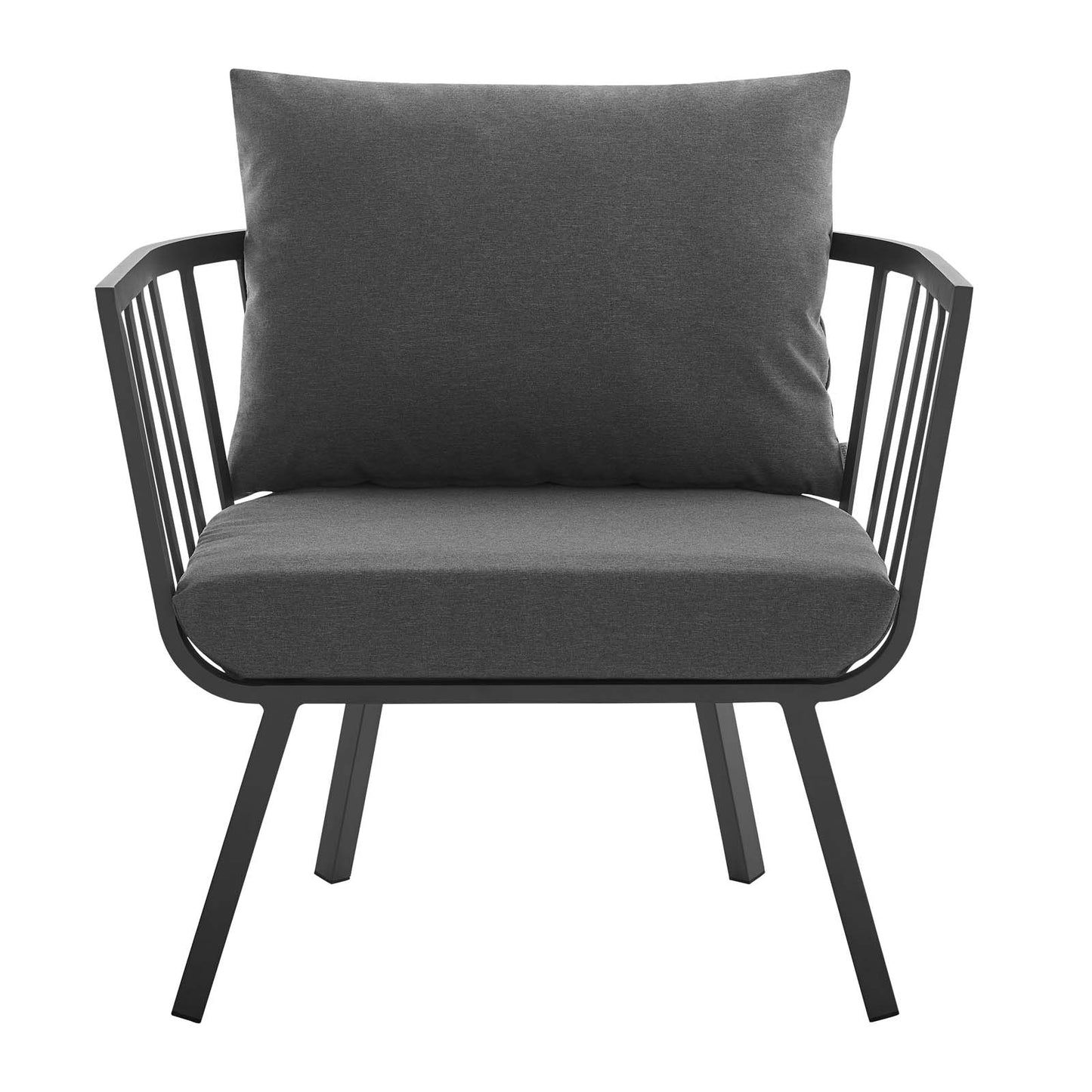 Riverside 6 Piece Outdoor Patio Aluminum Set Gray Charcoal