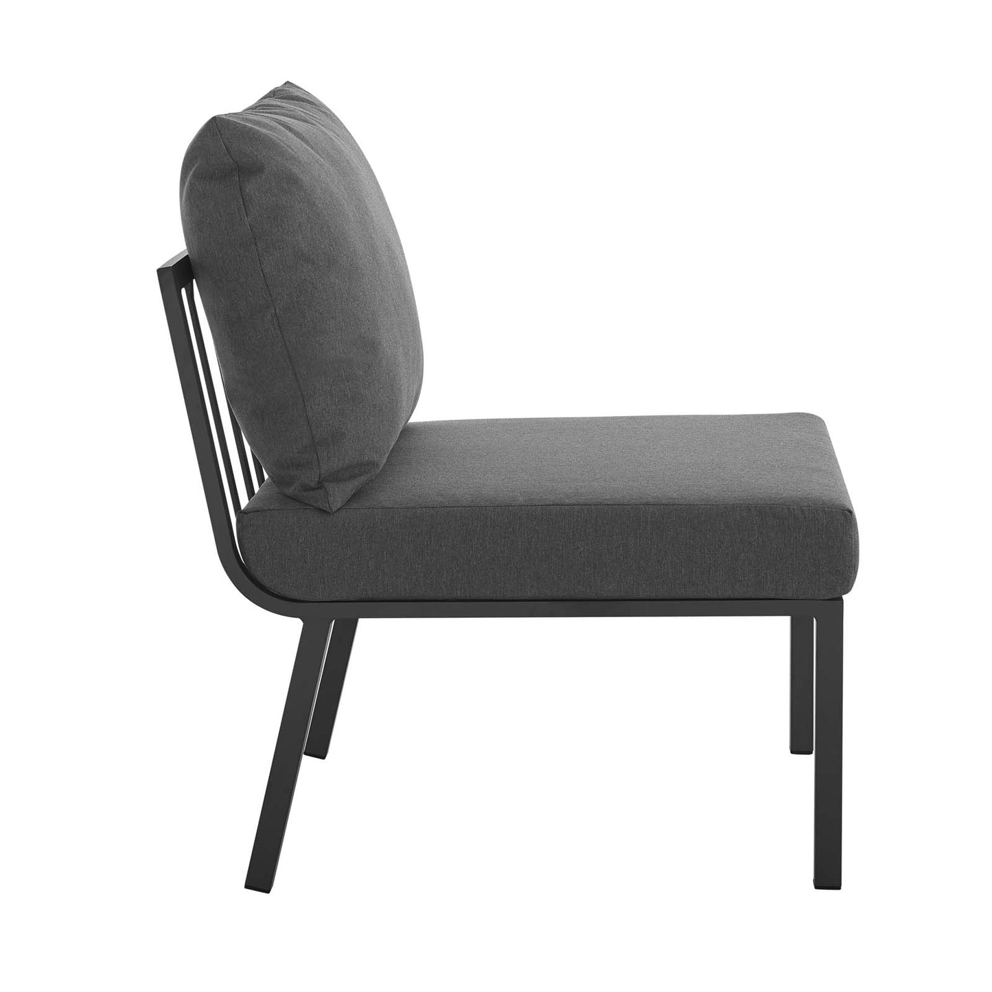 Riverside 6 Piece Outdoor Patio Aluminum Set Gray Charcoal