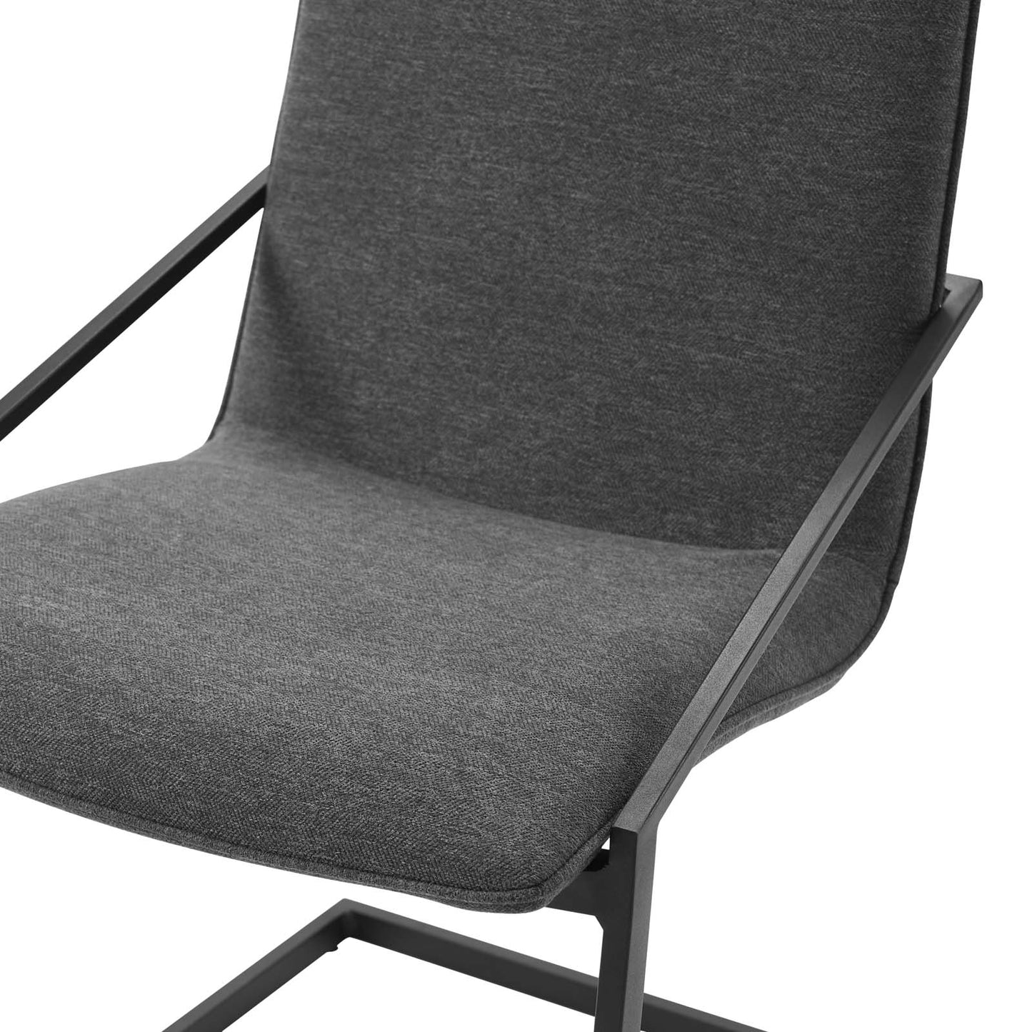 Pitch Upholstered Fabric Dining Armchair Black Charcoal EEI-3800-BLK-CHA