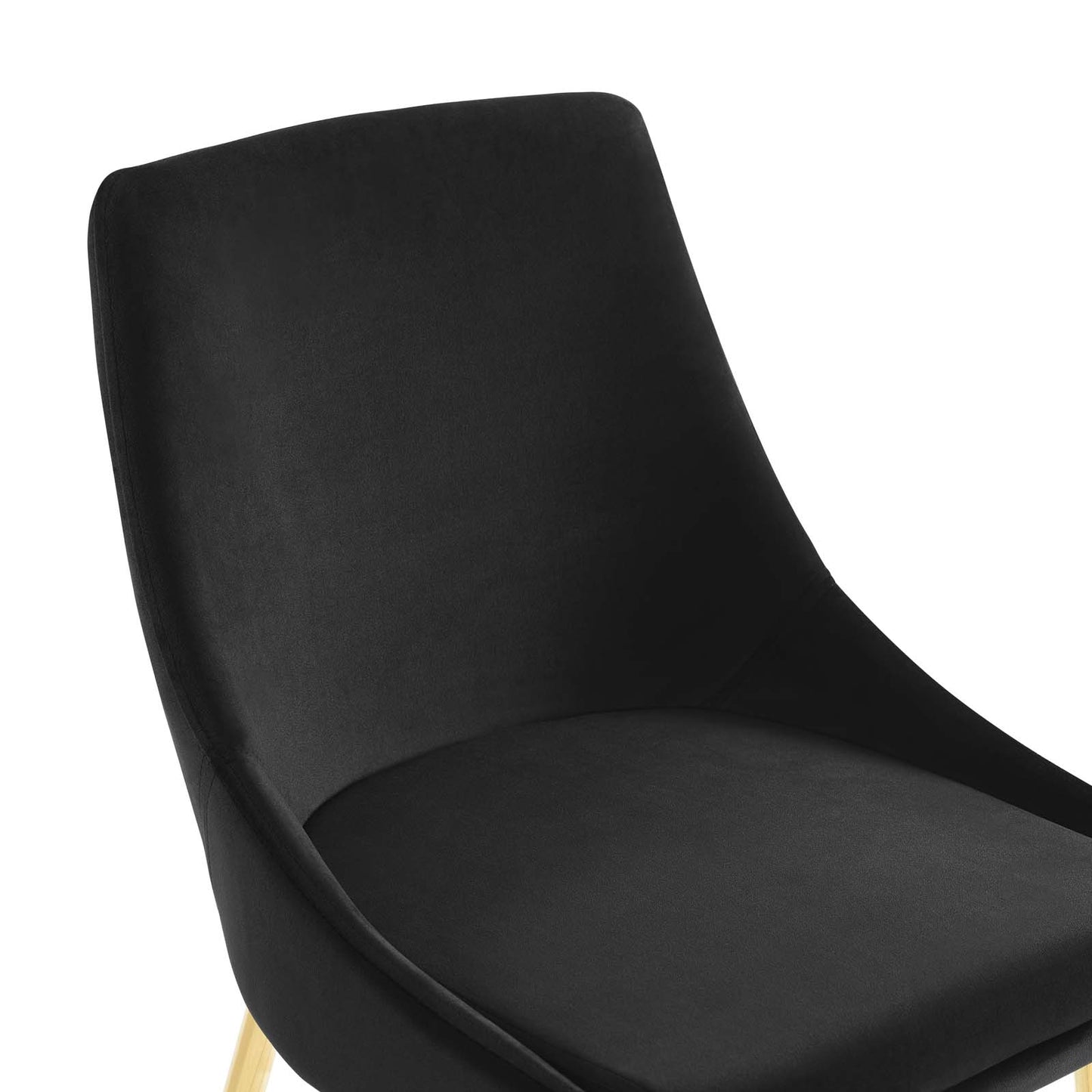 Viscount Performance Velvet Dining Chairs - Set of 2 Gold Black EEI-3808-GLD-BLK