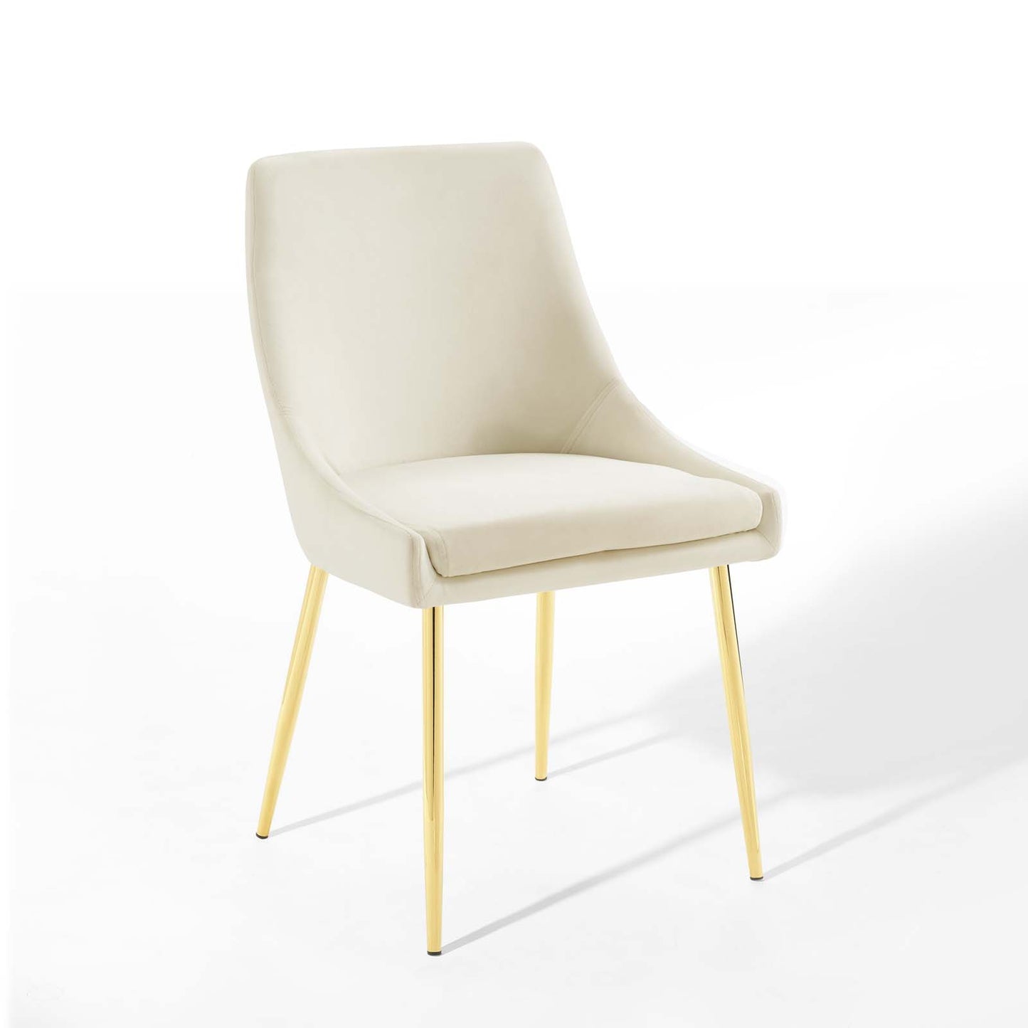 Viscount Performance Velvet Dining Chairs - Set of 2 Gold Ivory EEI-3808-GLD-IVO