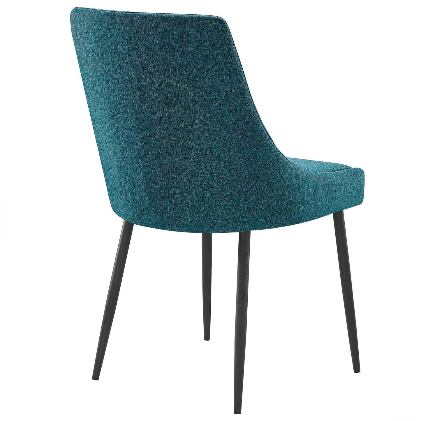Viscount Upholstered Fabric Dining Chairs - Set of 2 Black Teal EEI-3809-BLK-TEA