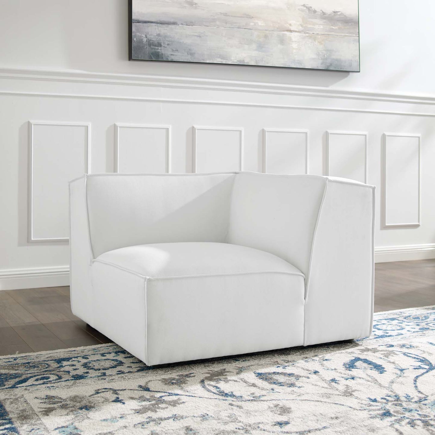 Restore Sectional Sofa Corner Chair White EEI-3871-WHI