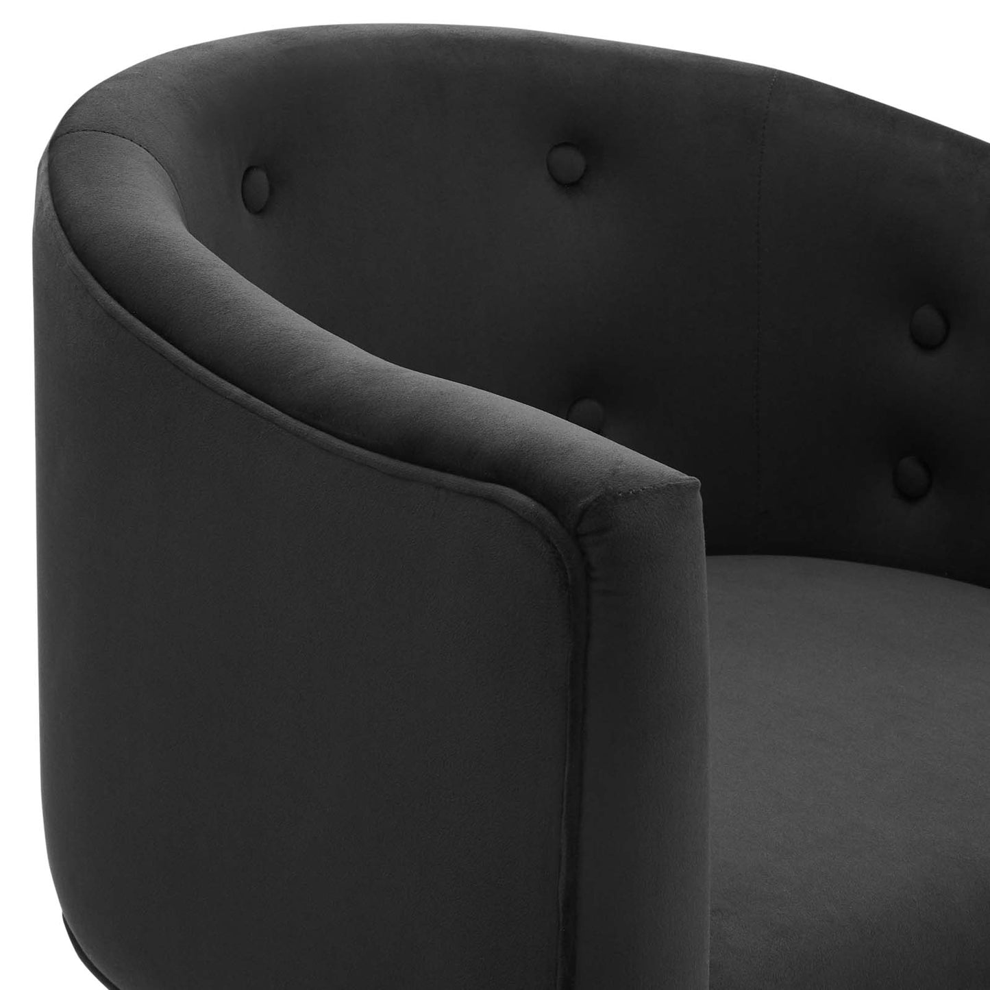 Savour Tufted Performance Velvet Accent Chair Black EEI-3903-BLK