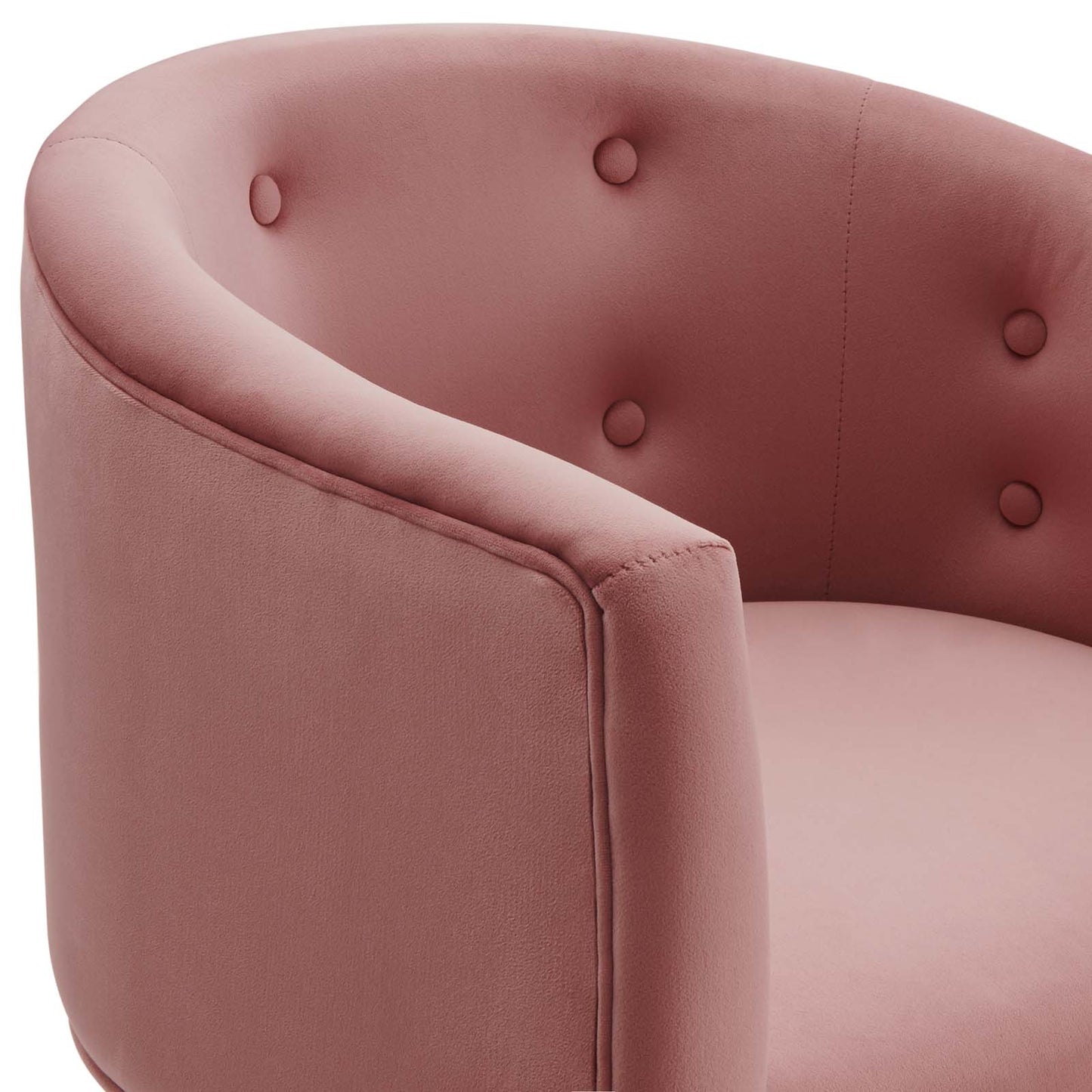 Savour Tufted Performance Velvet Accent Chair Dusty Rose EEI-3903-DUS