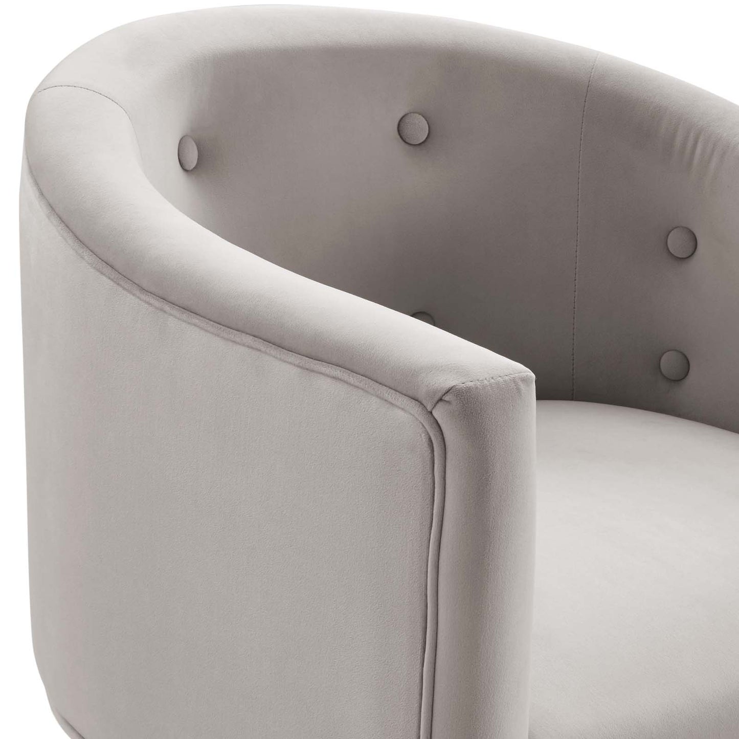Savour Tufted Performance Velvet Accent Chair Light Gray EEI-3903-LGR