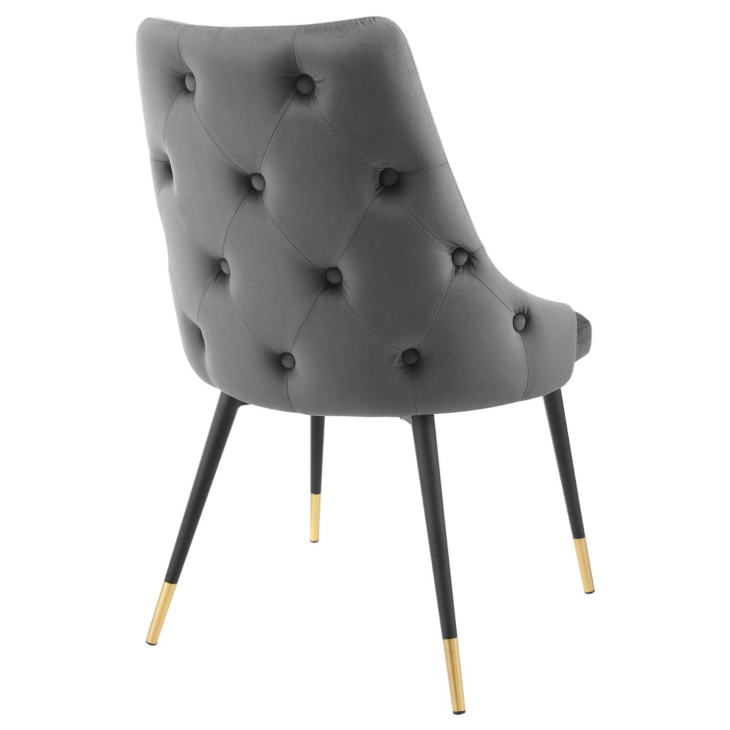 Adorn Tufted Performance Velvet Dining Side Chair Gray EEI-3907-GRY
