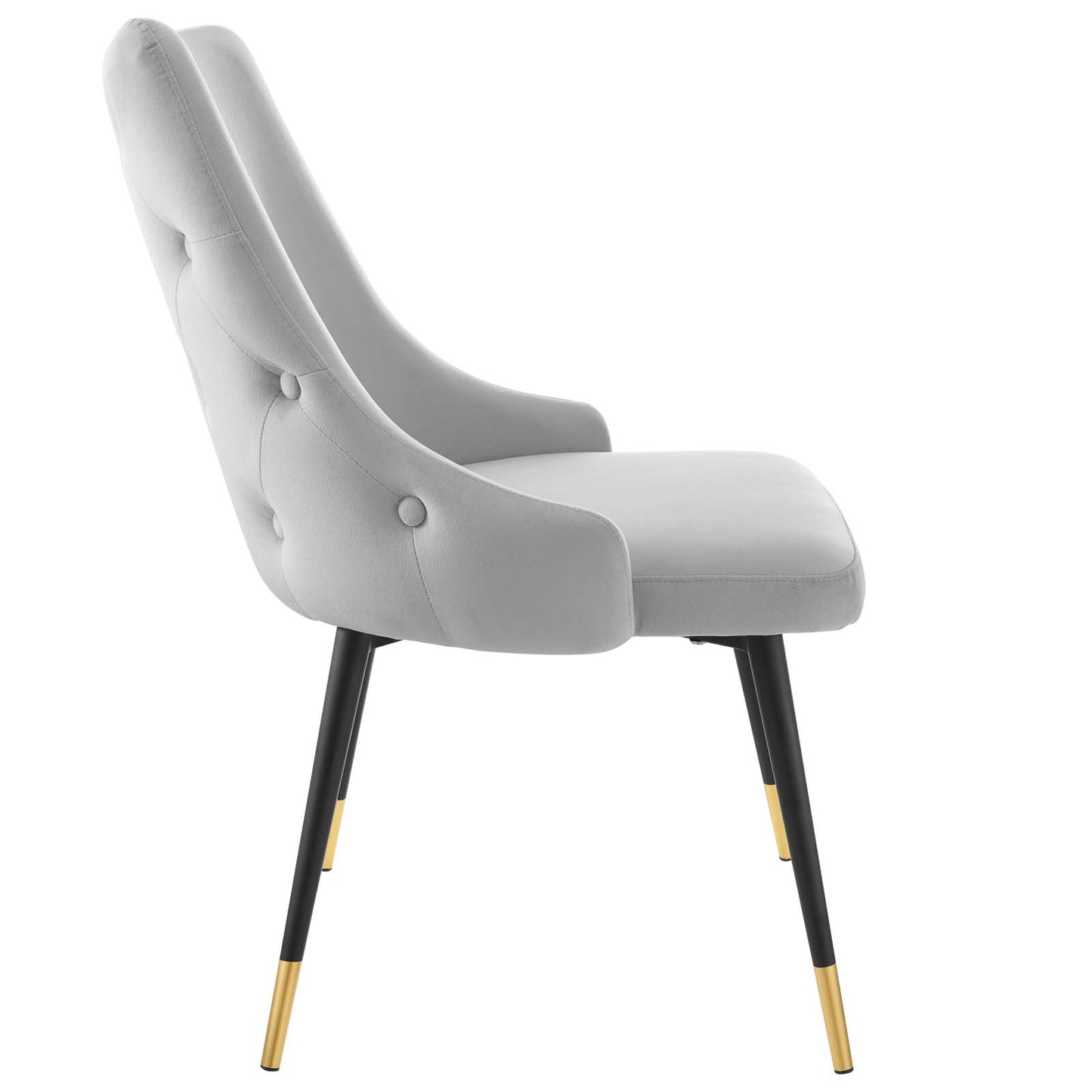 Adorn Tufted Performance Velvet Dining Side Chair Light Gray EEI-3907-LGR