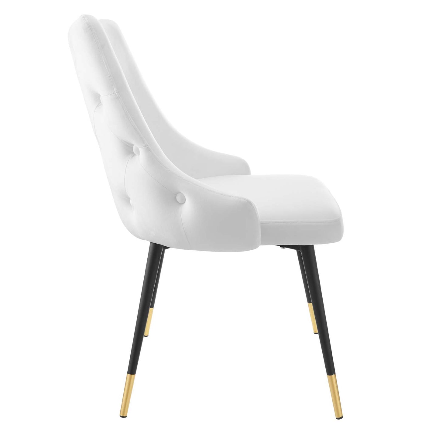 Adorn Tufted Performance Velvet Dining Side Chair White EEI-3907-WHI