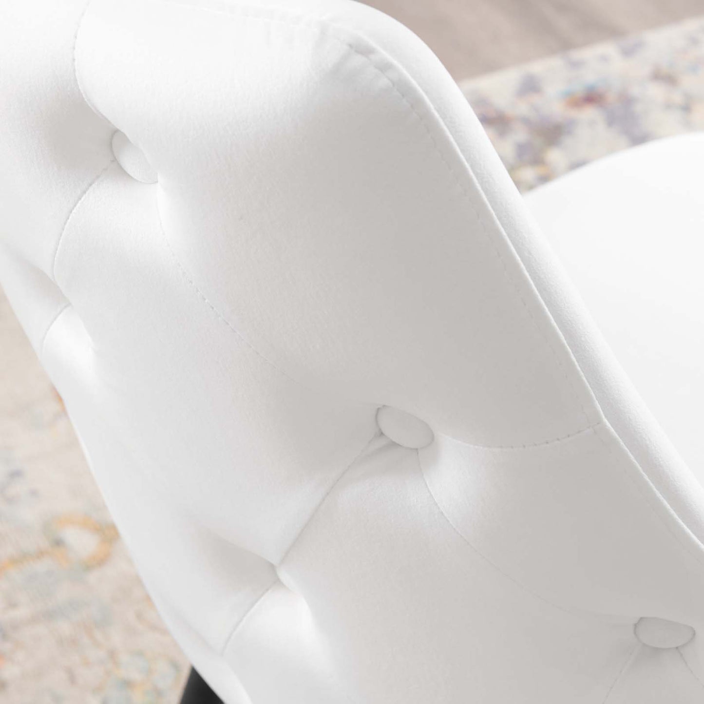 Adorn Tufted Performance Velvet Dining Side Chair White EEI-3907-WHI