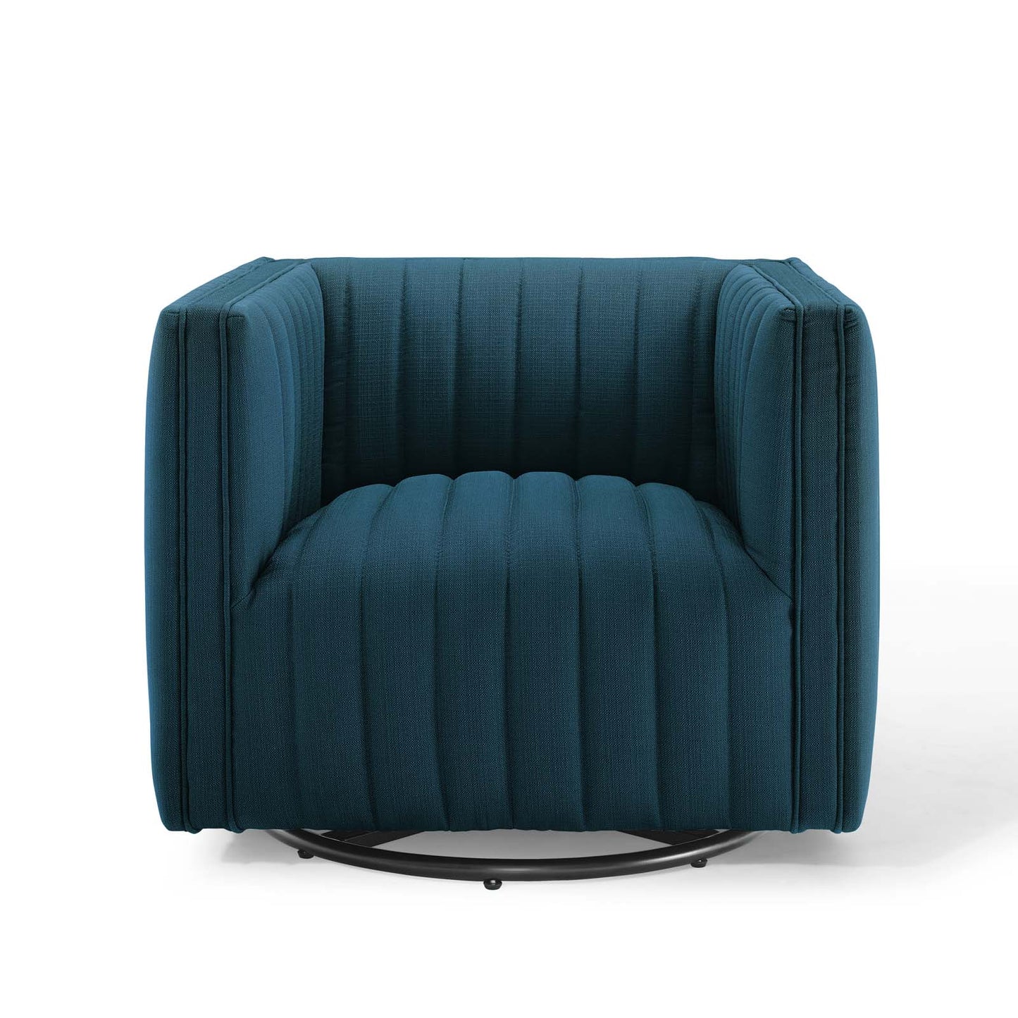 Conjure Tufted Swivel Upholstered Armchair Azure EEI-3926-AZU
