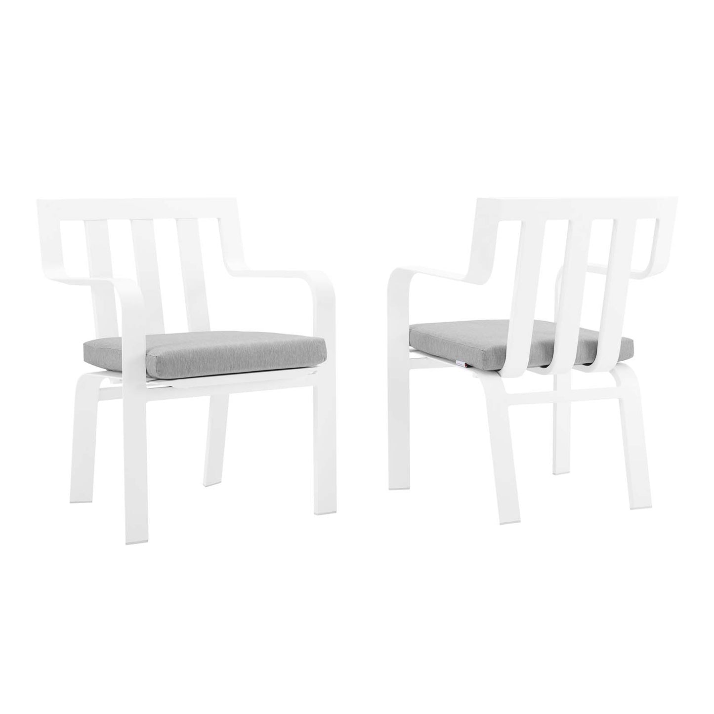 Baxley Stackable Outdoor Patio Aluminum Dining Armchair Set of 2