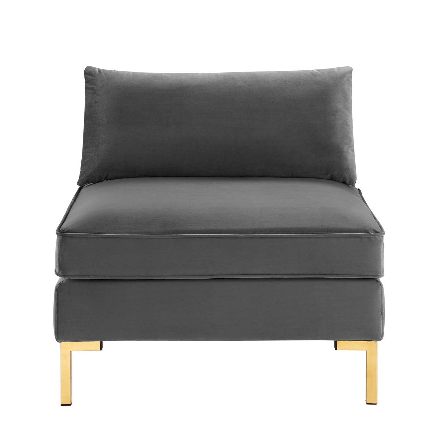 Ardent Performance Velvet Armless Chair Gray EEI-3986-GRY