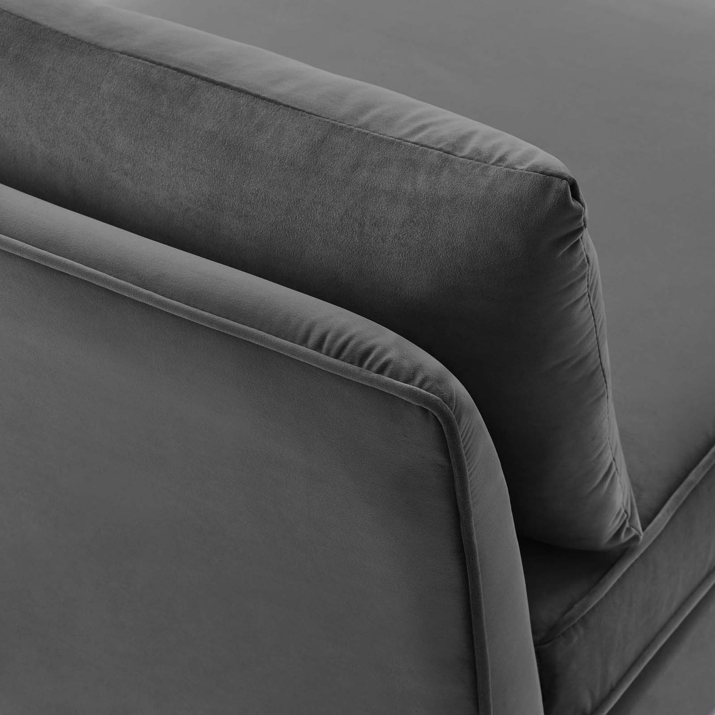 Ardent Performance Velvet Armless Chair Gray EEI-3986-GRY