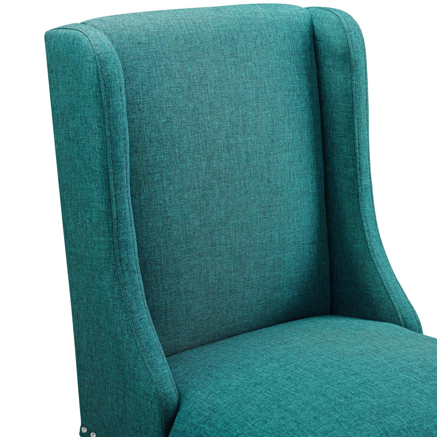 Baron Counter Stool Upholstered Fabric Set of 2 Teal EEI-4016-TEA