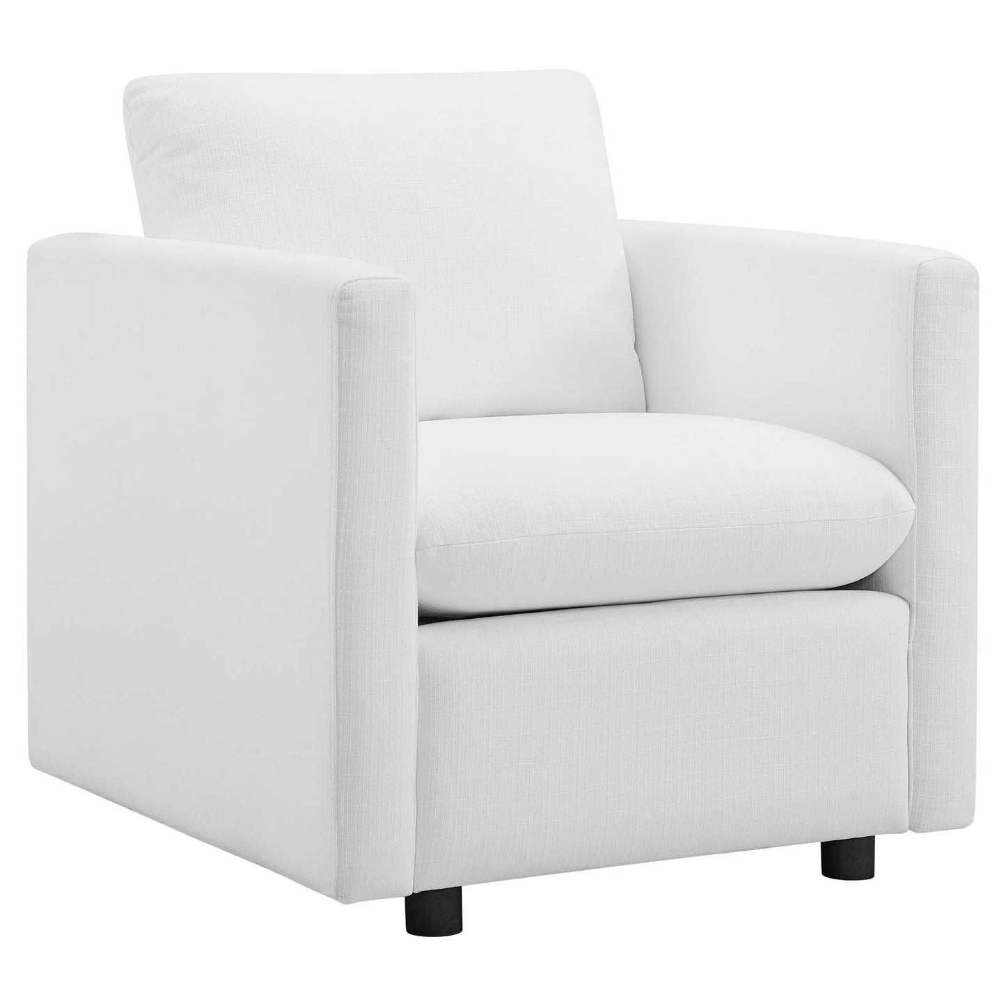 Activate 3 Piece Upholstered Fabric Set White EEI-4046-WHI-SET