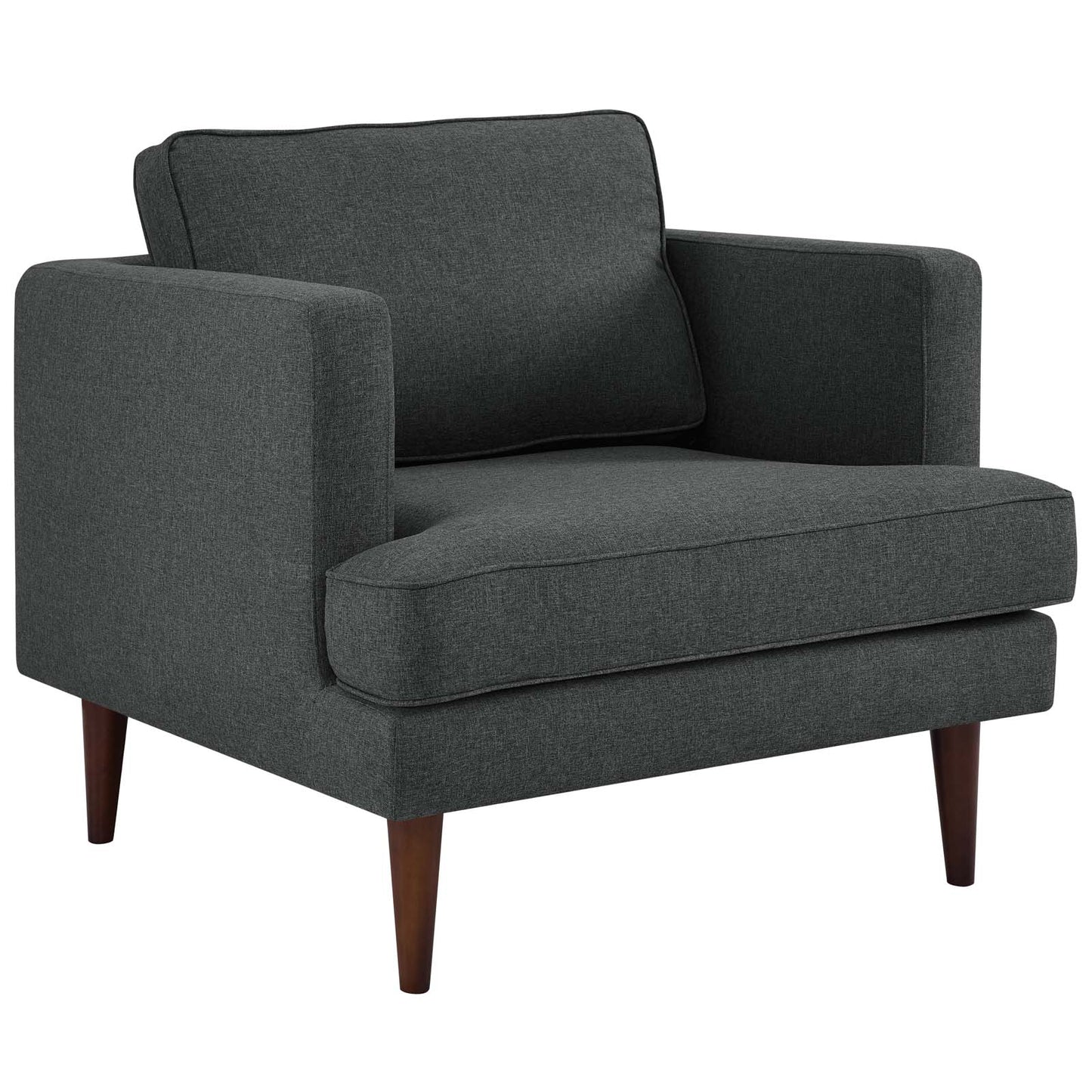 Agile Upholstered Fabric Sofa and Armchair Set Gray EEI-4080-GRY-SET