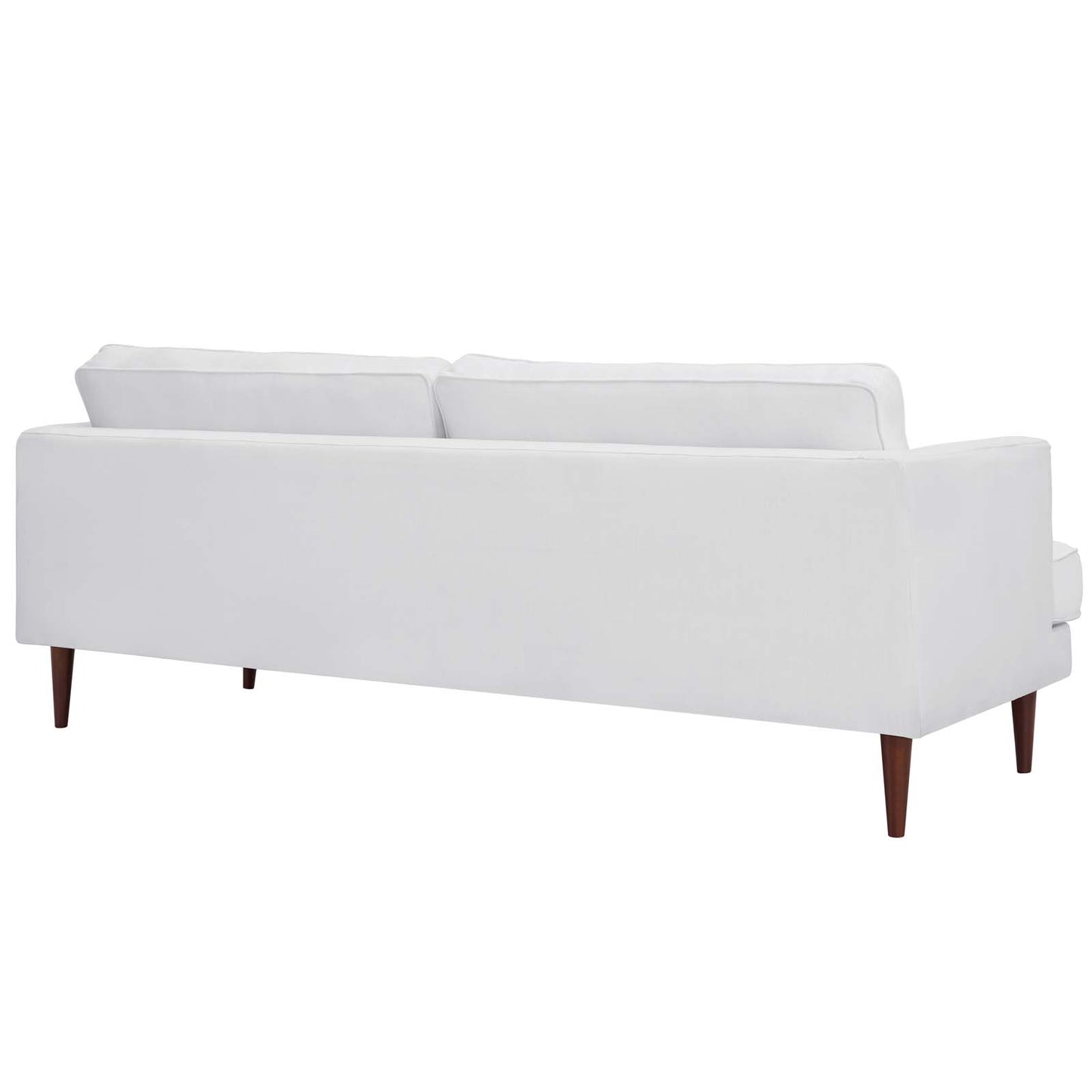 Agile Upholstered Fabric Sofa and Armchair Set White EEI-4080-WHI-SET