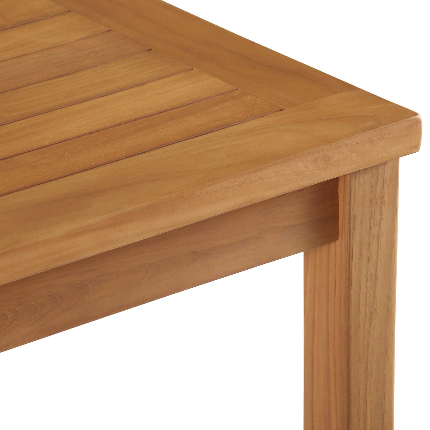 Upland Outdoor Patio Teak Wood Coffee Table Natural EEI-4122-NAT
