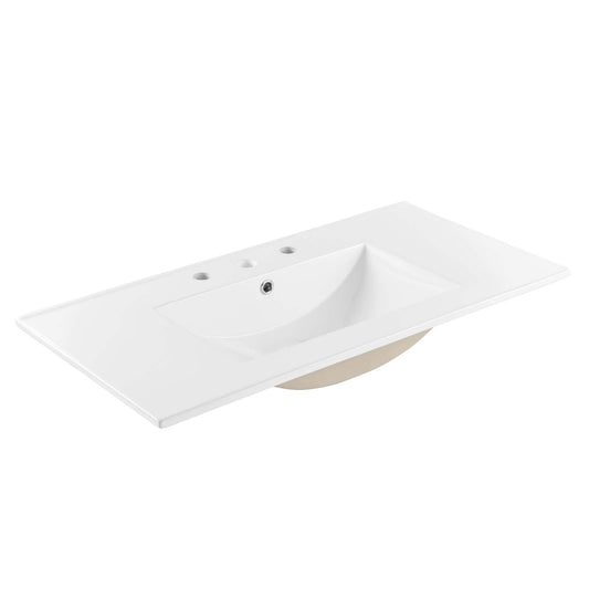 Cayman 36" Bathroom Sink White