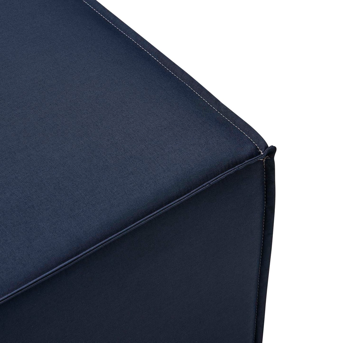 Saybrook Outdoor Patio Upholstered Sectional Sofa Ottoman Navy EEI-4211-NAV