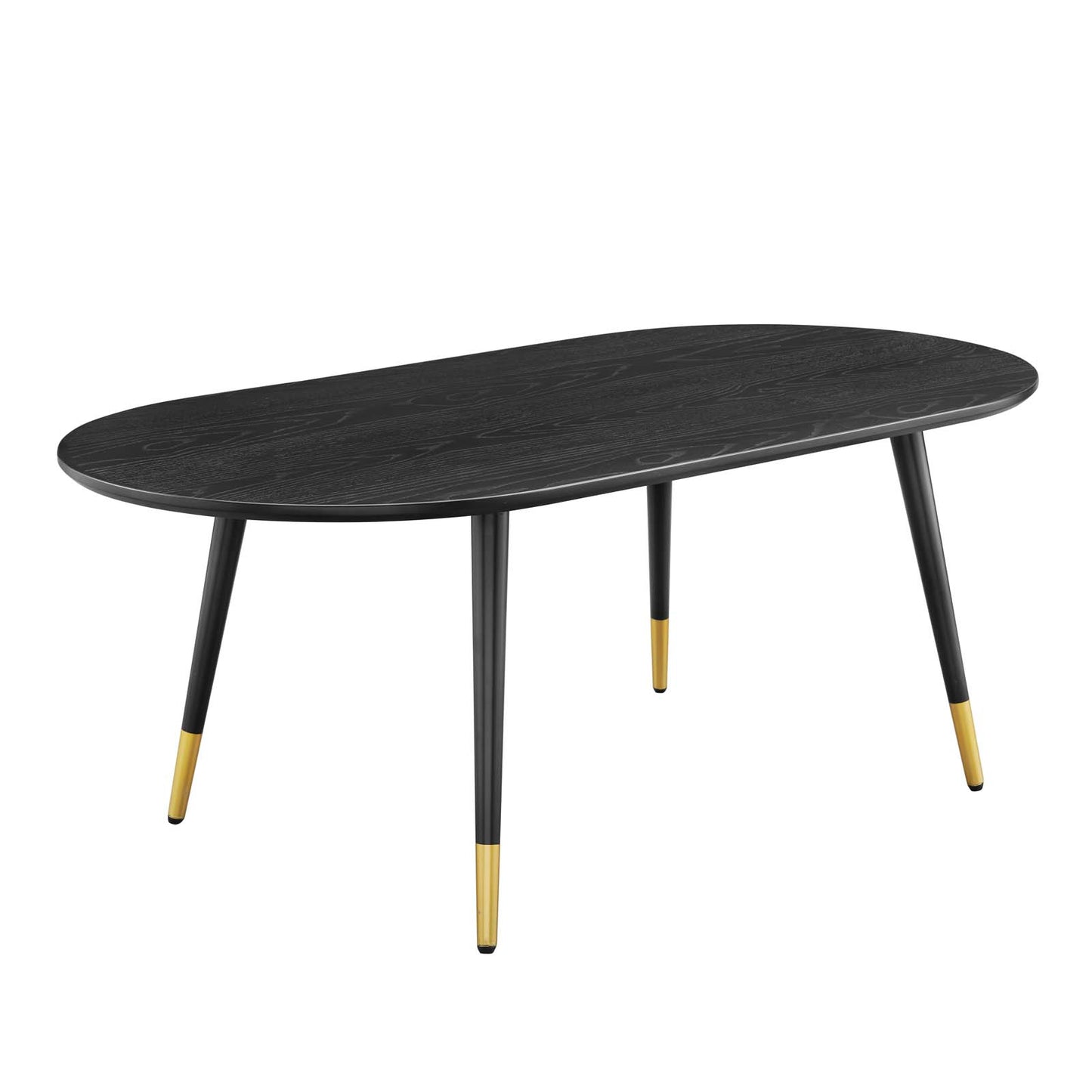 Vigor 47" Oval Coffee Table Black EEI-4214-BLK