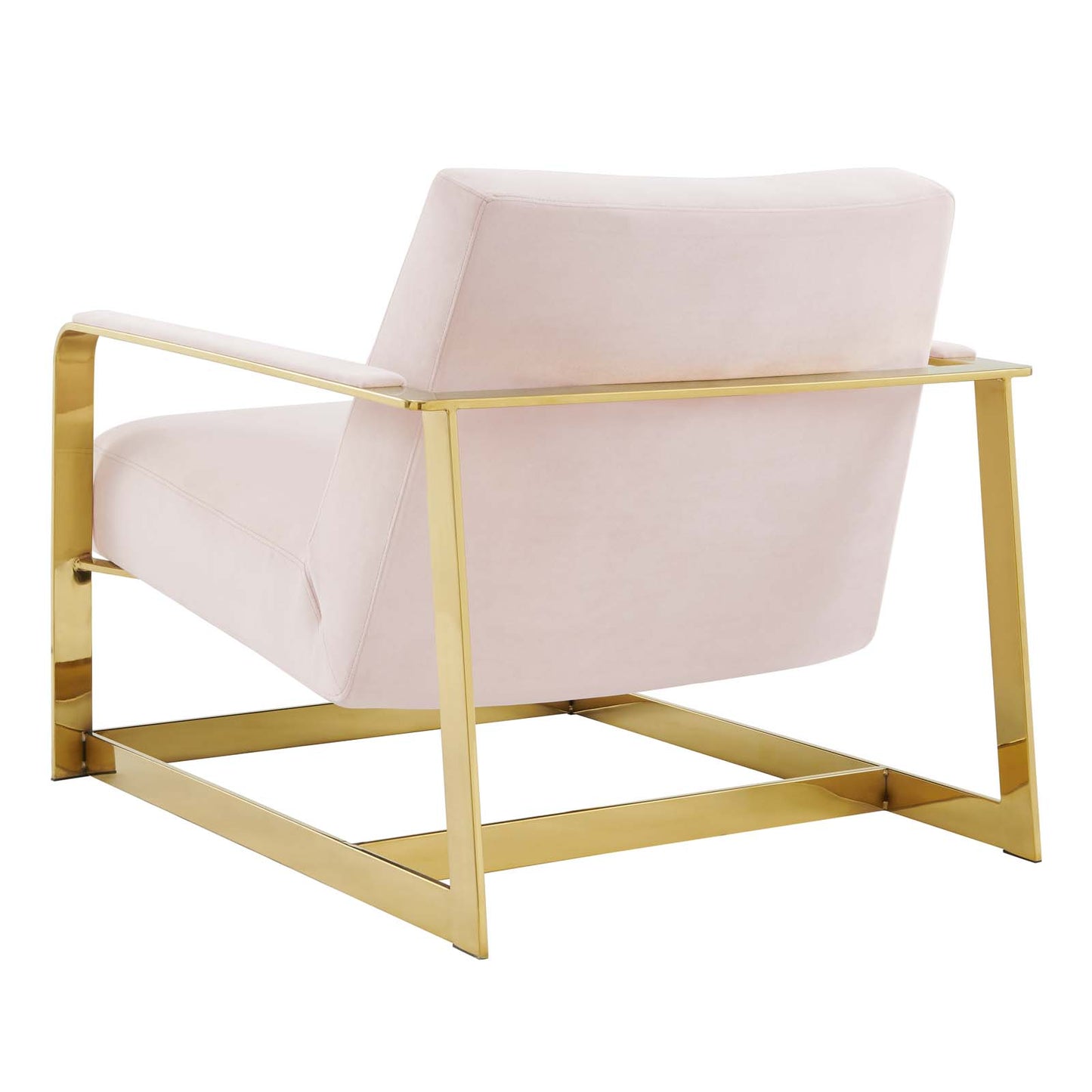 Seg Performance Velvet Accent Chair Gold Pink EEI-4219-GLD-PNK