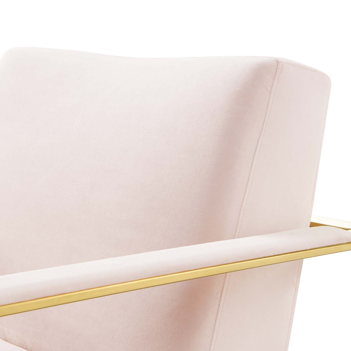 Seg Performance Velvet Accent Chair Gold Pink EEI-4219-GLD-PNK