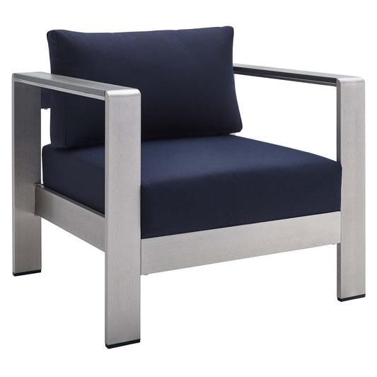 Shore Sunbrella® Fabric Aluminum Outdoor Patio Armchair by Modway