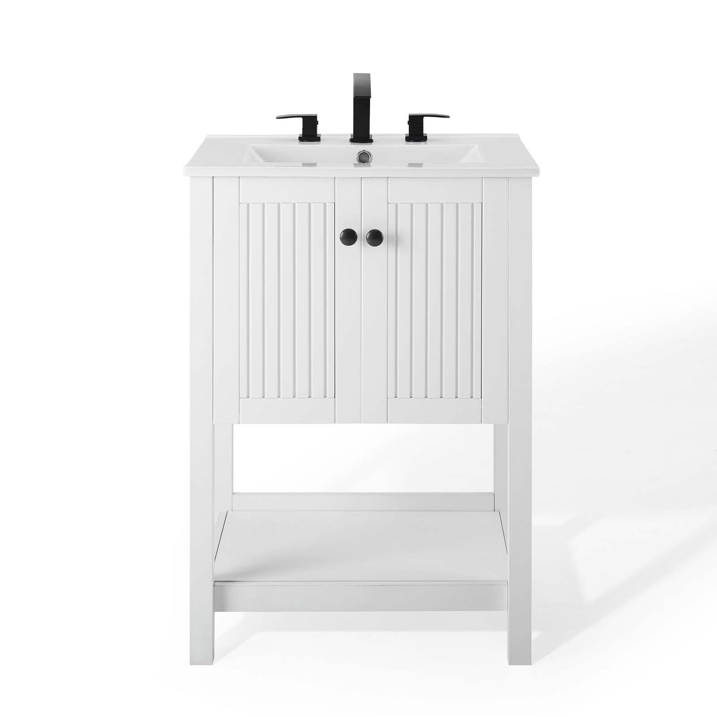 Steam 24" Bathroom Vanity White White EEI-4248-WHI-WHI