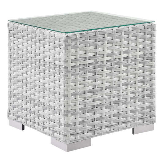 Convene Outdoor Patio Side Table Light Gray