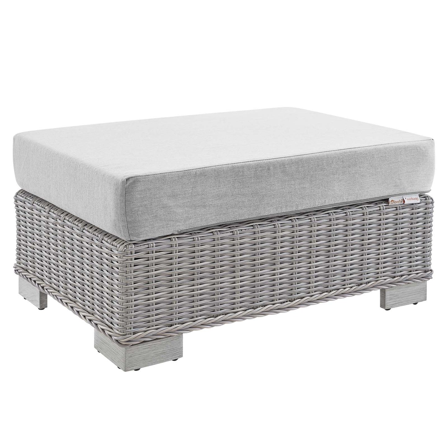 Conway Sunbrella® Outdoor Patio Wicker Rattan 6-Piece Furniture Set Light Gray Gray EEI-4363-LGR-GRY