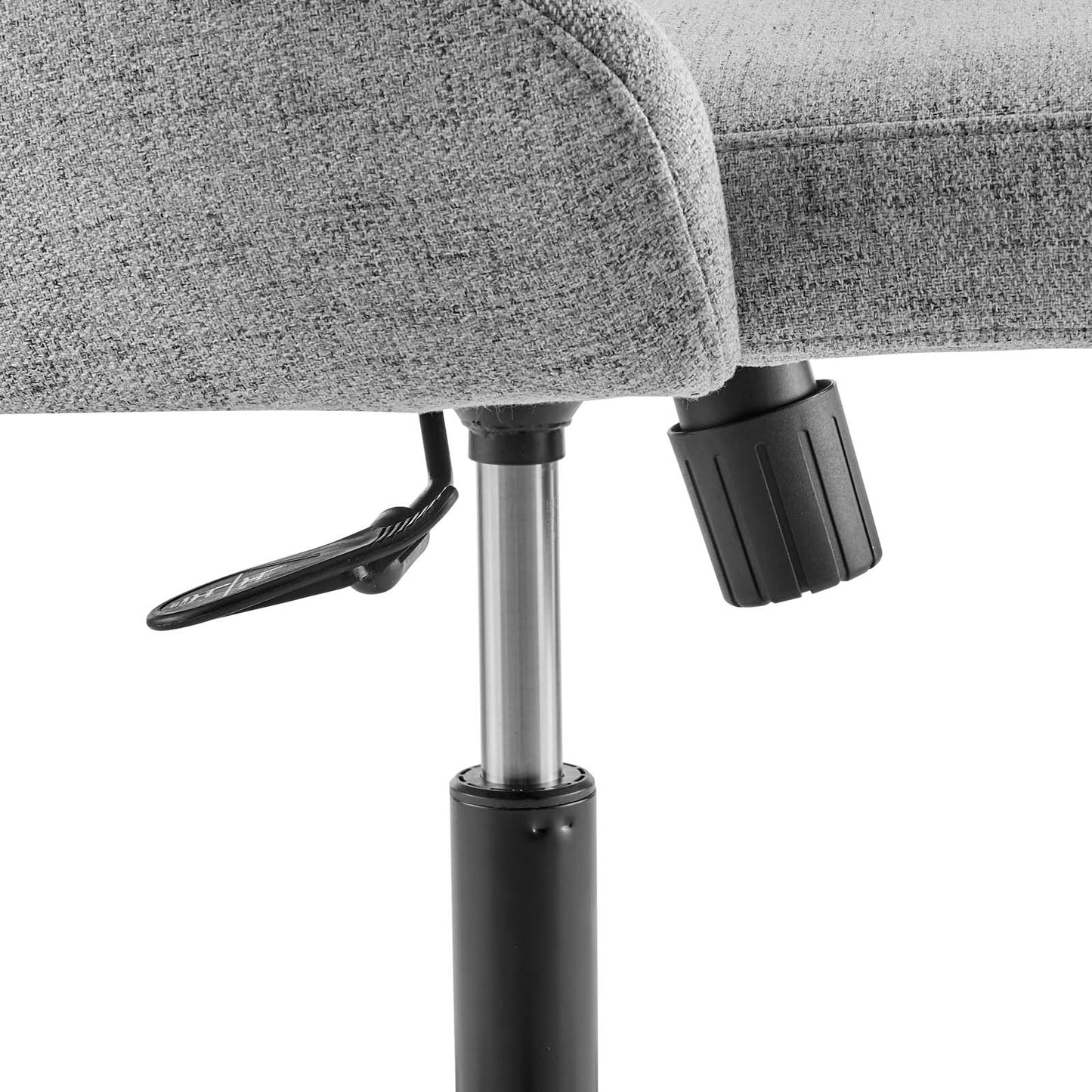 Distinct Tufted Swivel Upholstered Office Chair Black Light Gray EEI-4369-BLK-LGR