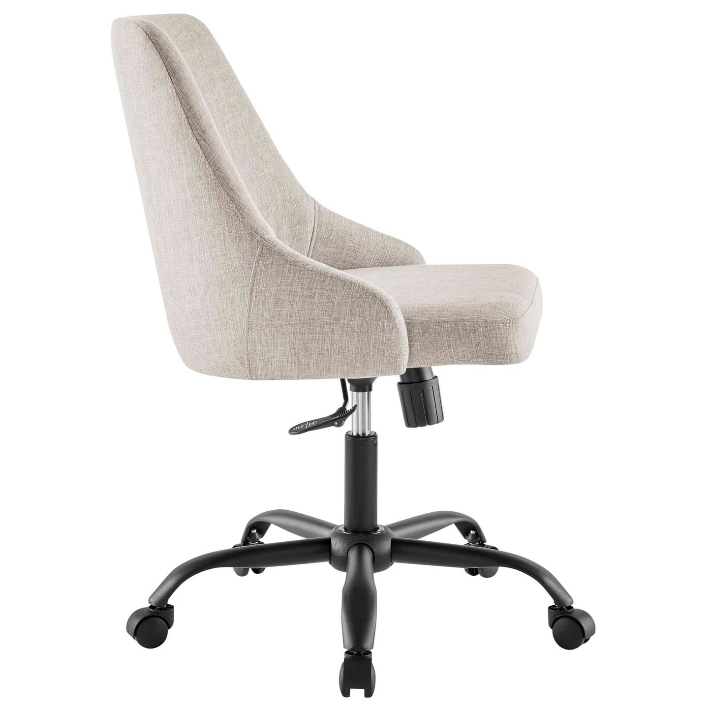 Designate Swivel Upholstered Office Chair Black Beige EEI-4371-BLK-BEI