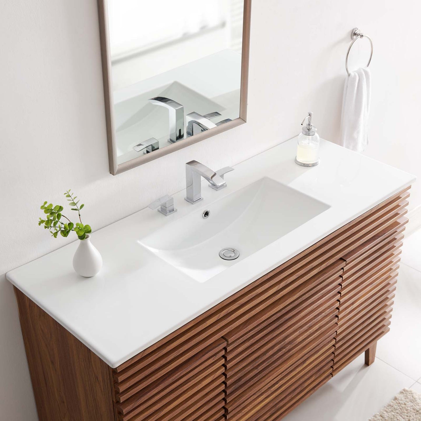 Cayman 48" Bathroom Sink White EEI-4375-WHI