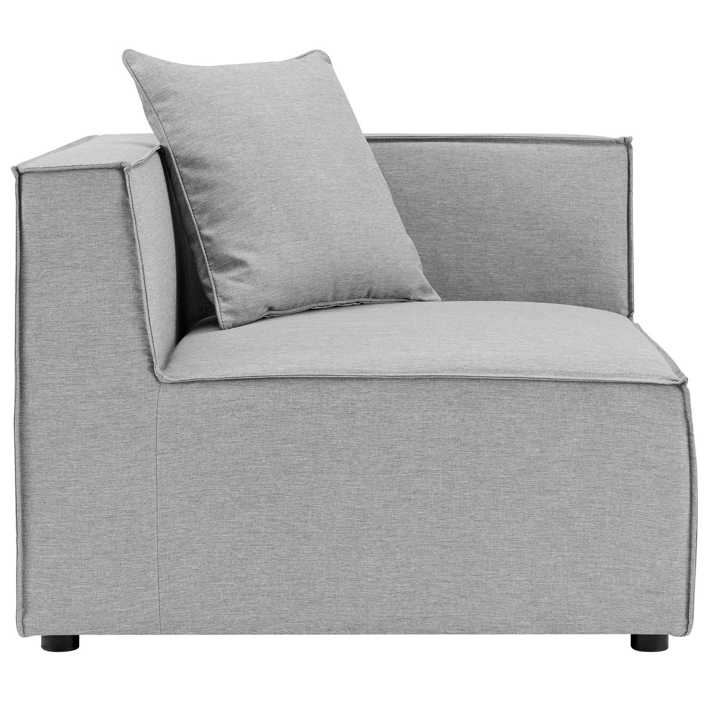 Saybrook Outdoor Patio Upholstered 2-Piece Sectional Sofa Loveseat Gray EEI-4377-GRY